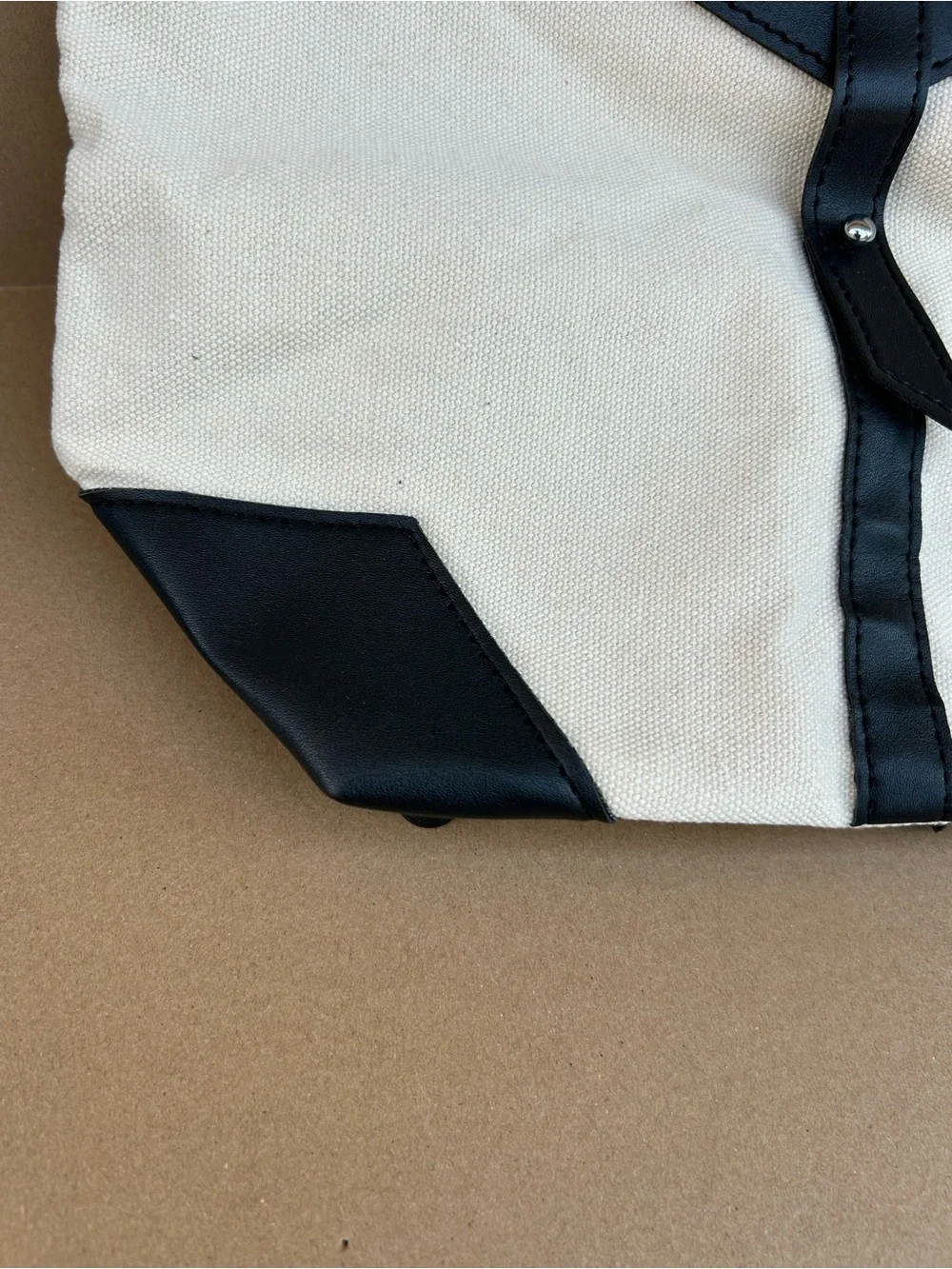 Deux Lux Backpack Women's Geometric Cut Black Beige